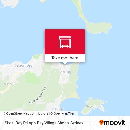 Shoal Bay Rd opp Bay Village Shops map