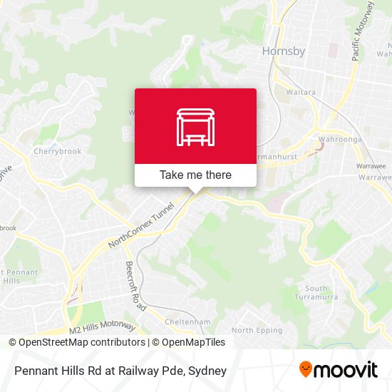 Mapa Pennant Hills Rd at Railway Pde