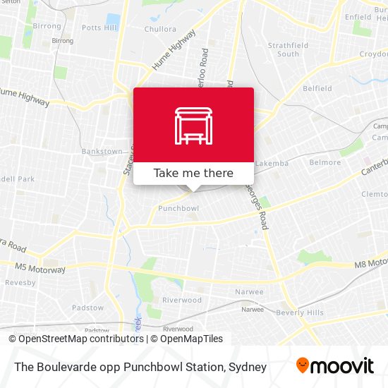 The Boulevarde opp Punchbowl Station map