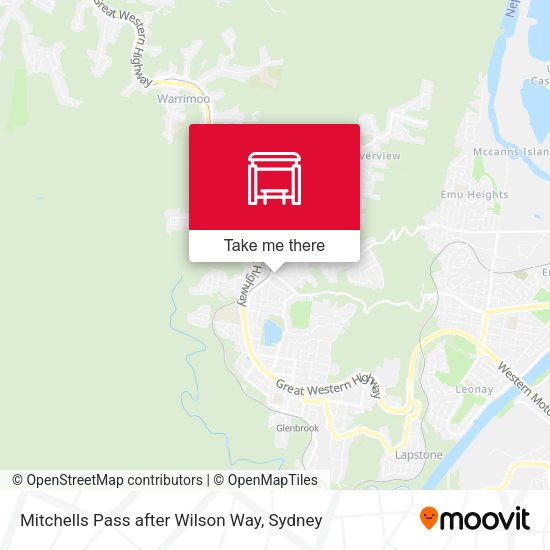 Mitchells Pass after Wilson Way map