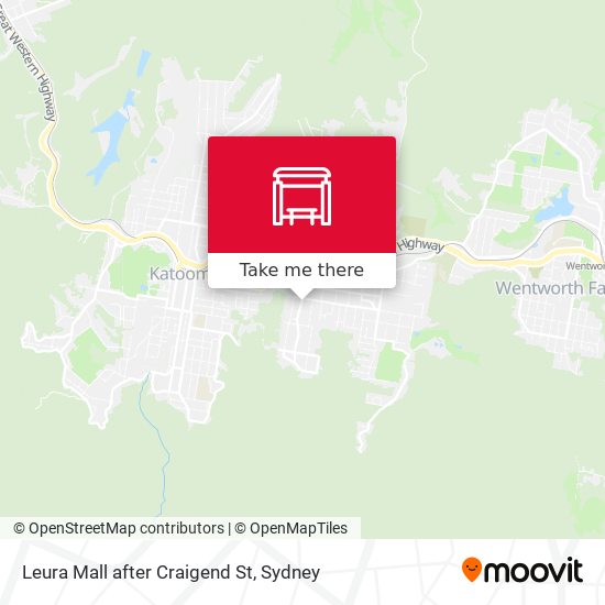 Leura Mall after Craigend St map