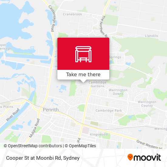 Cooper St at Moonbi Rd map