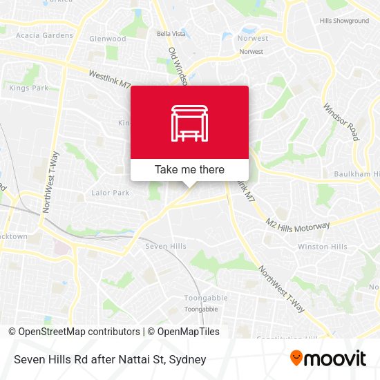 Seven Hills Rd after Nattai St map