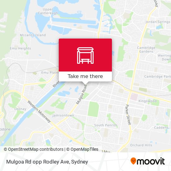 Mulgoa Rd opp Rodley Ave map