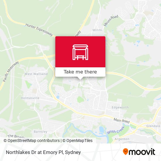 Northlakes Dr at Emory Pl map