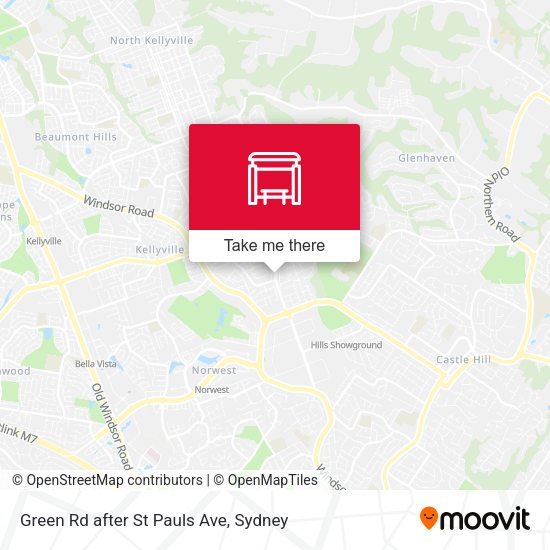 Green Rd after St Pauls Ave map