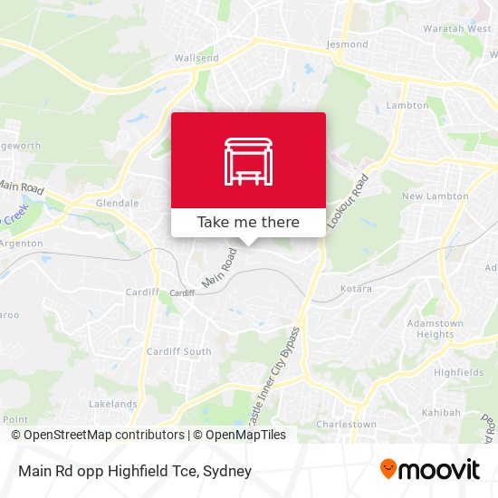 Main Rd opp Highfield Tce map