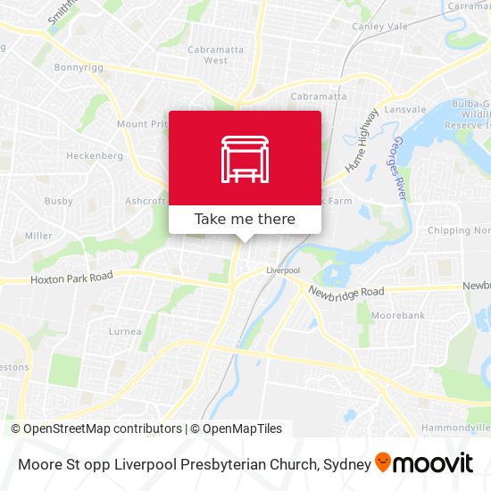 Moore St opp Liverpool Presbyterian Church map