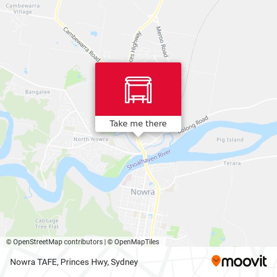 Nowra TAFE, Princes Hwy map