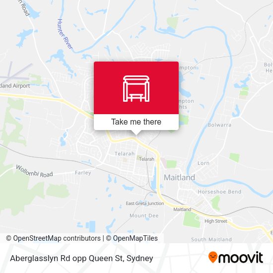 Aberglasslyn Rd opp Queen St map
