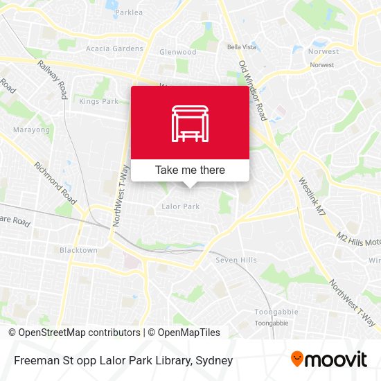 Freeman St opp Lalor Park Library map