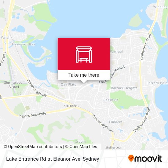 Lake Entrance Rd at Eleanor Ave map