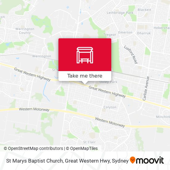 St Marys Baptist Church, Great Western Hwy map