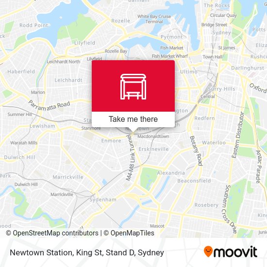 Newtown Station, King St, Stand D map
