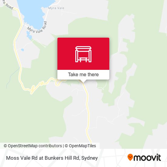 Moss Vale Rd at Bunkers Hill Rd map