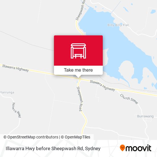 Illawarra Hwy before Sheepwash Rd map