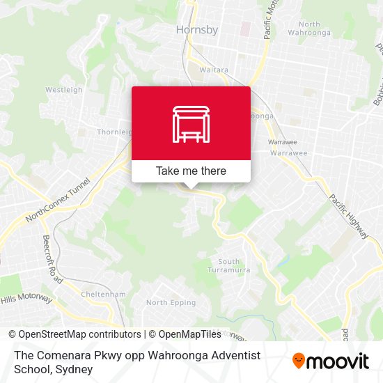 The Comenara Pkwy opp Wahroonga Adventist School map