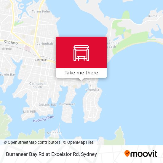 Burraneer Bay Rd at Excelsior Rd map