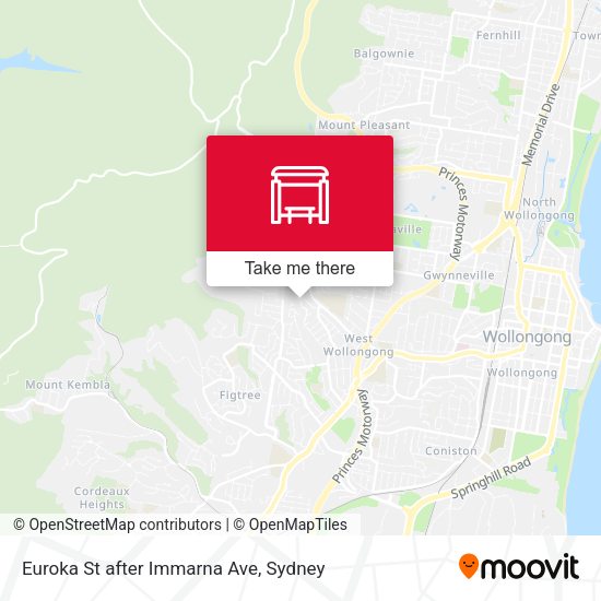 Euroka St after Immarna Ave map
