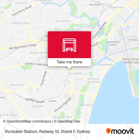 Rockdale Station, Railway St, Stand F map