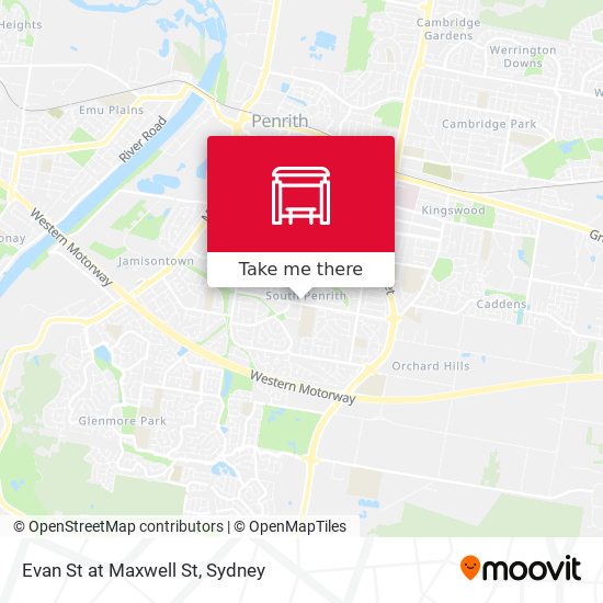 Evan St at Maxwell St map