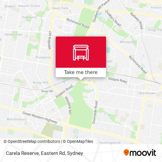 Carela Reserve, Eastern Rd map