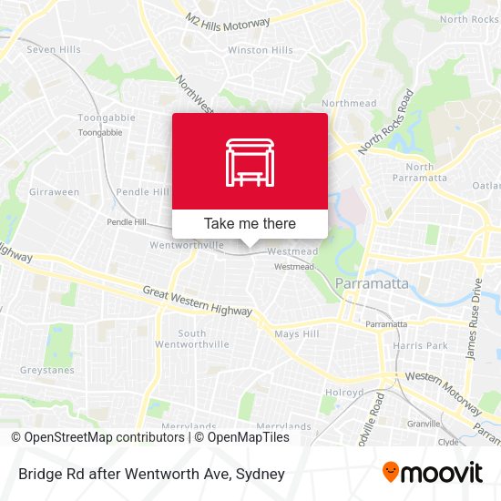 Bridge Rd after Wentworth Ave map