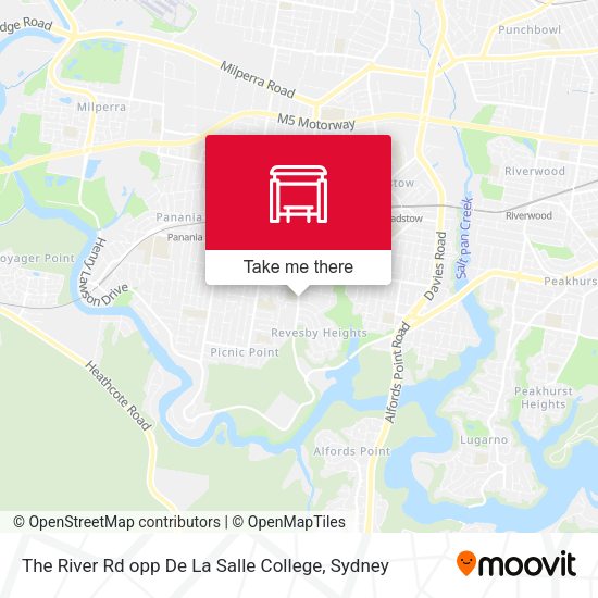 The River Rd opp De La Salle College map