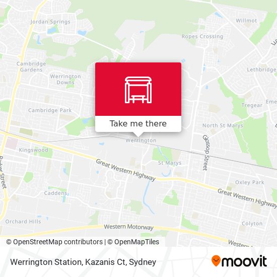 Werrington Station, Kazanis Ct map