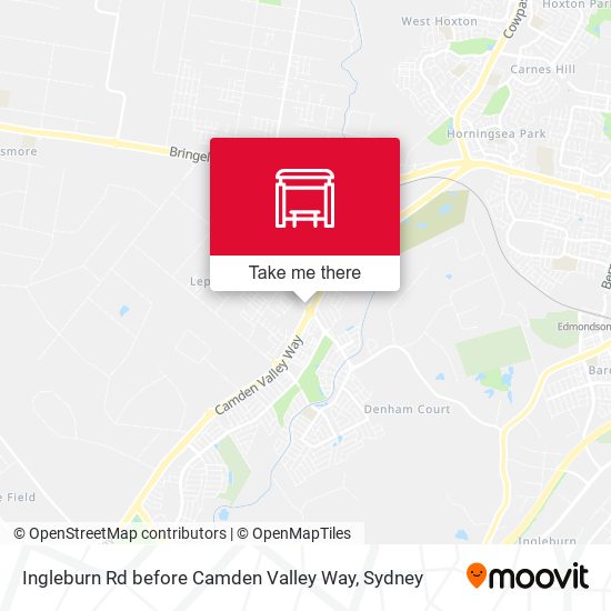 Ingleburn Rd before Camden Valley Way map