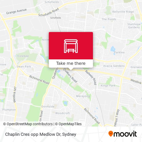 Chaplin Cres opp Medlow Dr map