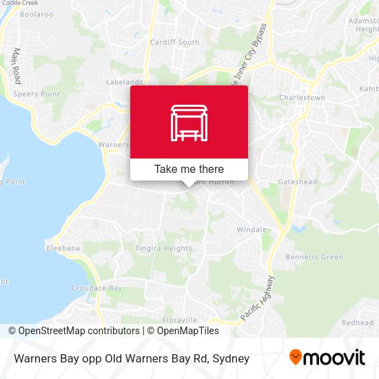 Warners Bay opp Old Warners Bay Rd map