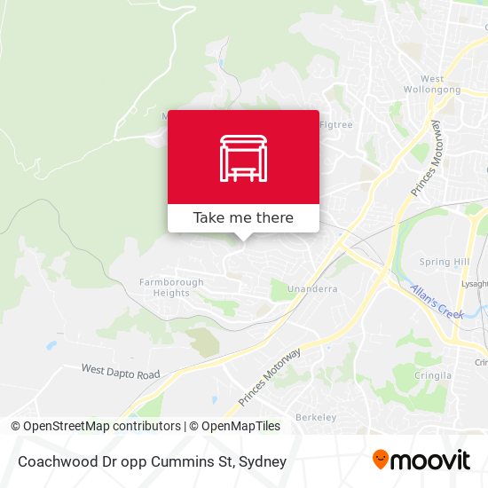 Coachwood Dr opp Cummins St map