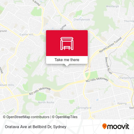 Oratava Ave at Bellbird Dr map