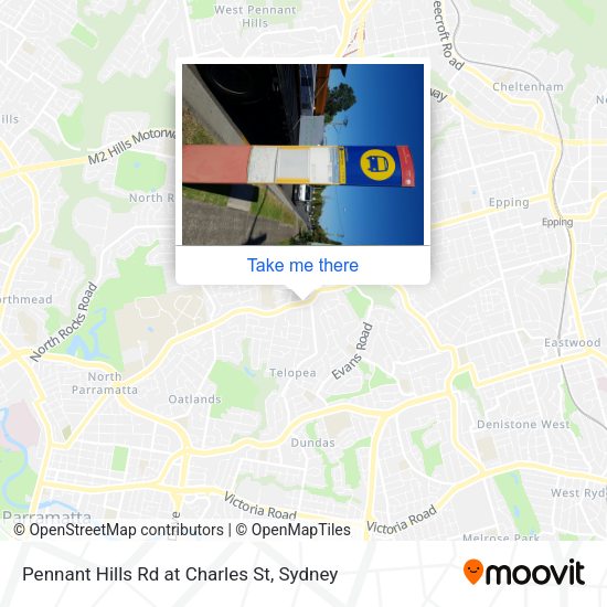 Pennant Hills Rd at Charles St map