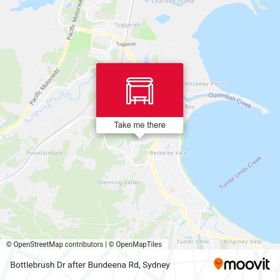 Bottlebrush Dr after Bundeena Rd map