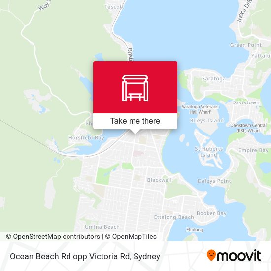 Ocean Beach Rd opp Victoria Rd map