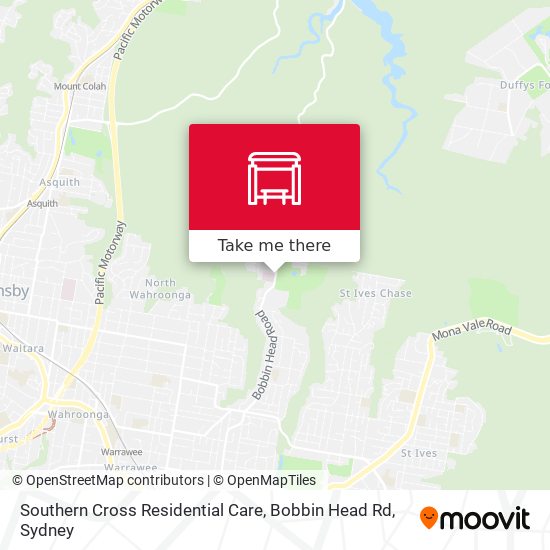 Mapa Southern Cross Residential Care, Bobbin Head Rd