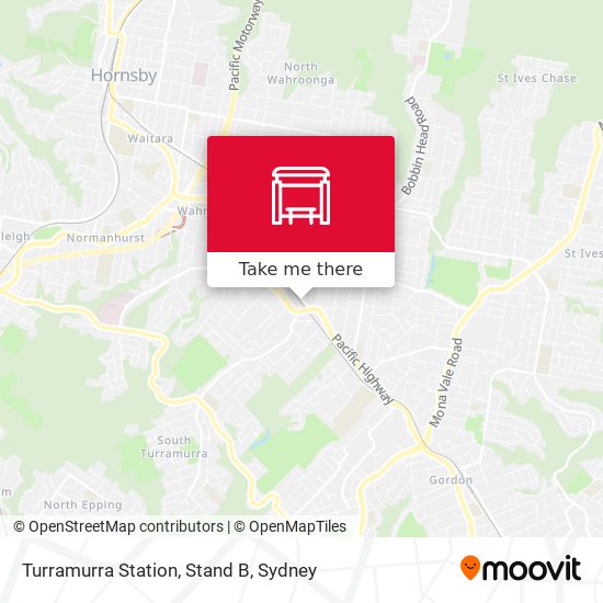 Turramurra Station, Stand B map