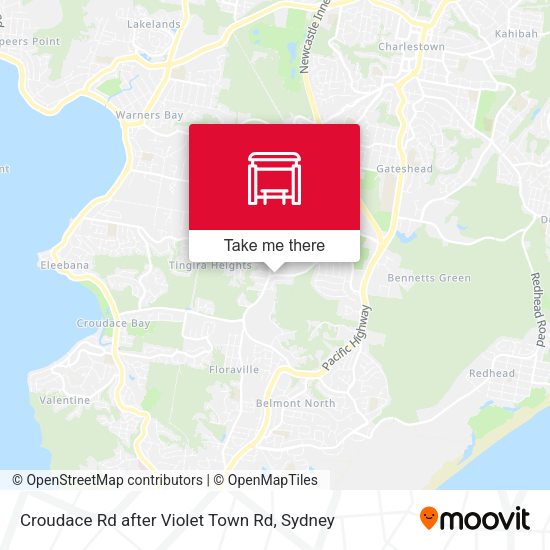 Croudace Rd after Violet Town Rd map