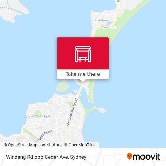 Windang Rd opp Cedar Ave map