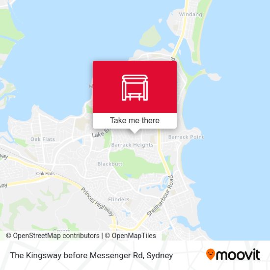 The Kingsway before Messenger Rd map
