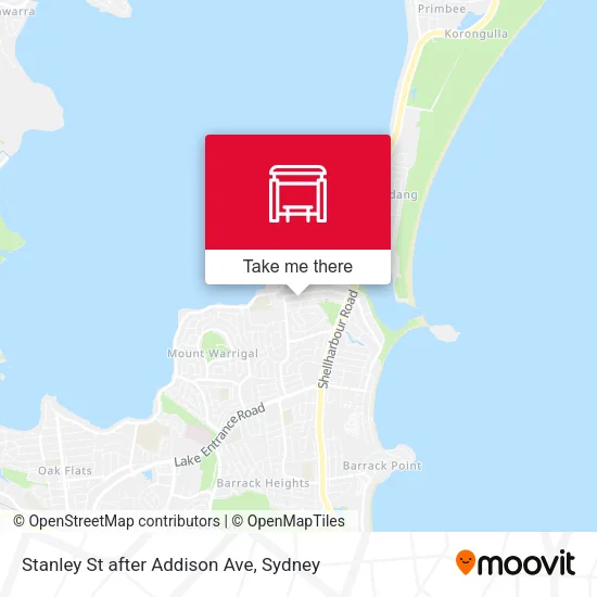 Stanley St after Addison Ave map