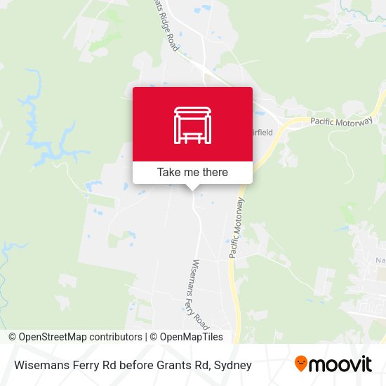 Wisemans Ferry Rd before Grants Rd map