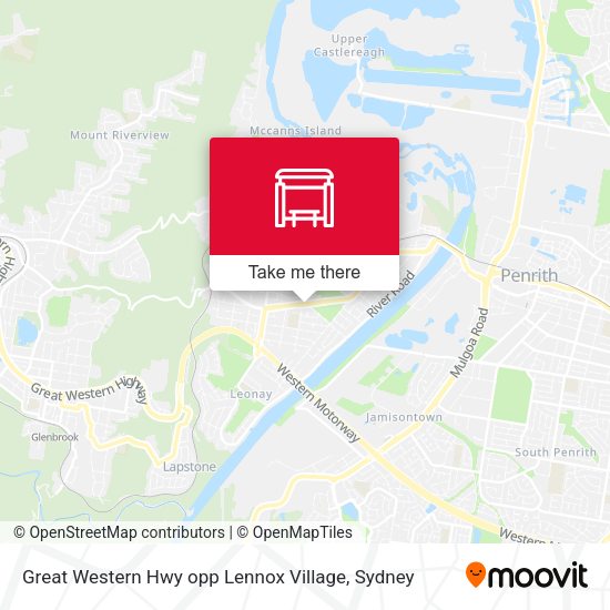 Great Western Hwy opp Lennox Village map