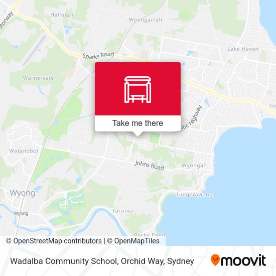 Wadalba Community School, Orchid Way map