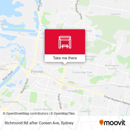 Richmond Rd after Coreen Ave map