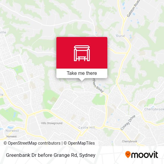 Greenbank Dr before Grange Rd map