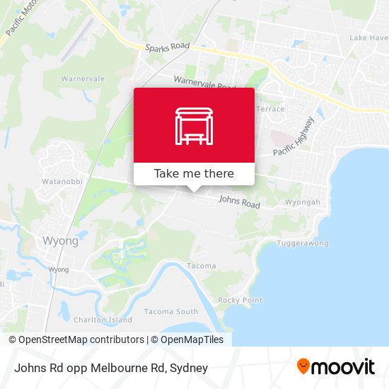 Johns Rd opp Melbourne Rd map