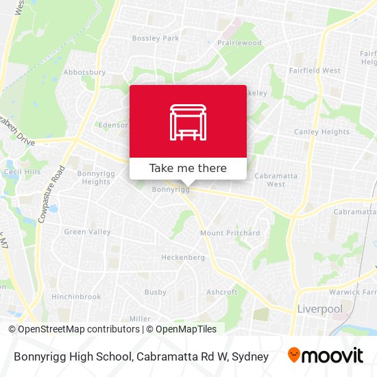 Bonnyrigg High School, Cabramatta Rd W map